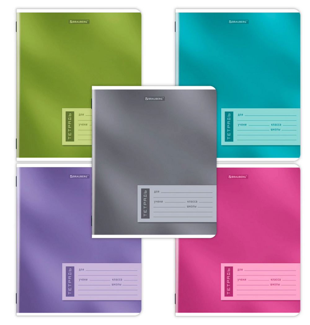 Тетрадь А5 18л. линия "One colour" обложка картон (BRAUBERG)