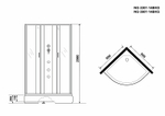 Душевая кабина Niagara Classic 90x90 NG-3301-14BKG с гидромассажем