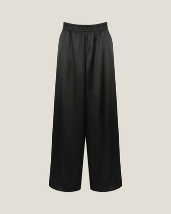 Брюки из обнимающего шелка в черном