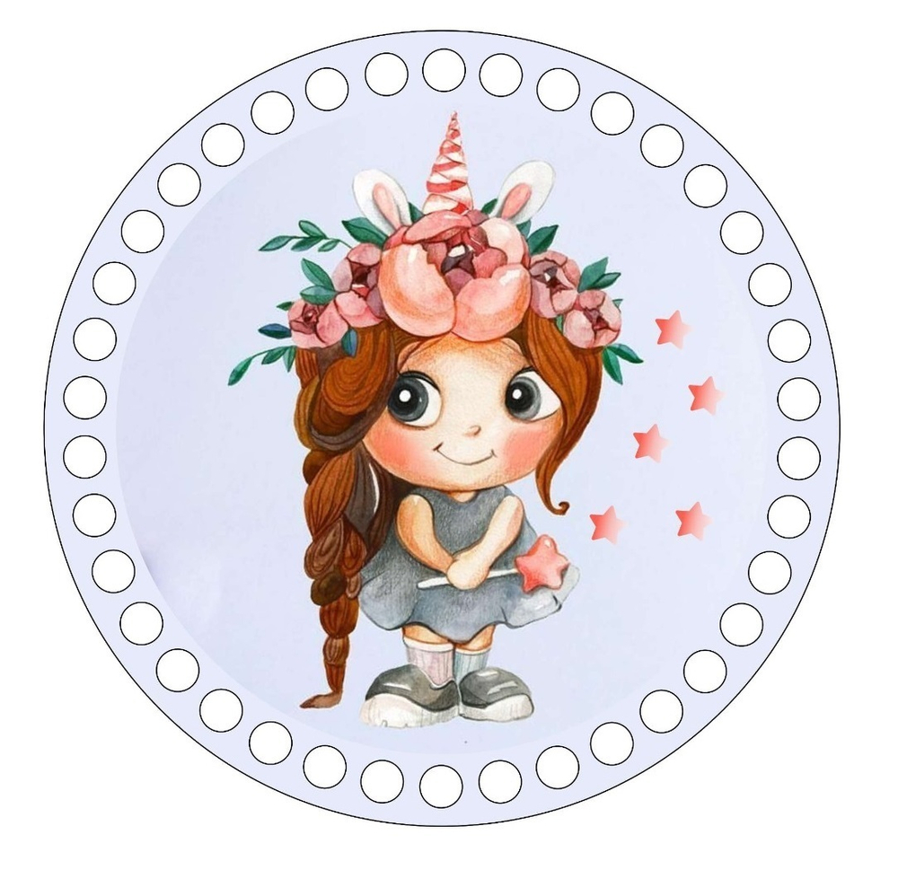 Донышко Принт Детское 15см Дизайн Девочки в ассортименте