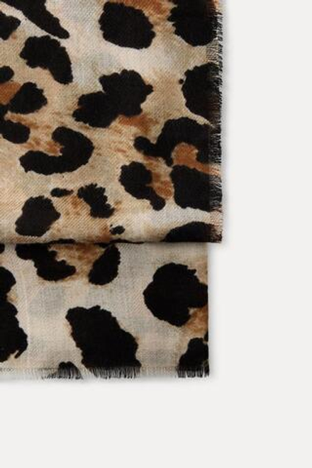ZARA ШАРФ С ЛЕОПАРДОВЫМ ПРИНТОМ, ЛЕОПАРДОВЫЙ
