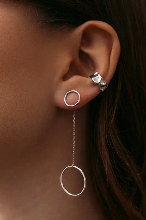 Серьги динамичные с кругами