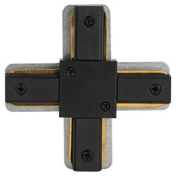 Коннектор ЭРА TR-1PA-СX-BK X-образный для однофазного шинопровода черный