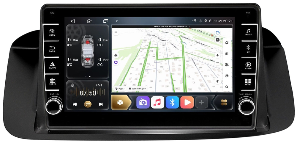 Магнитола для Honda Accord 2008-2012 - Carmedia SF-9228-3 (с усилителем, BSJ, рамка матовая, кнопки и крутилки), Android 12, TS10, CarPlay, 4G SIM-слот