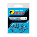 Карабин с вертлюгом для рыбалки SY-3007 №05 (упк. 8 шт.)