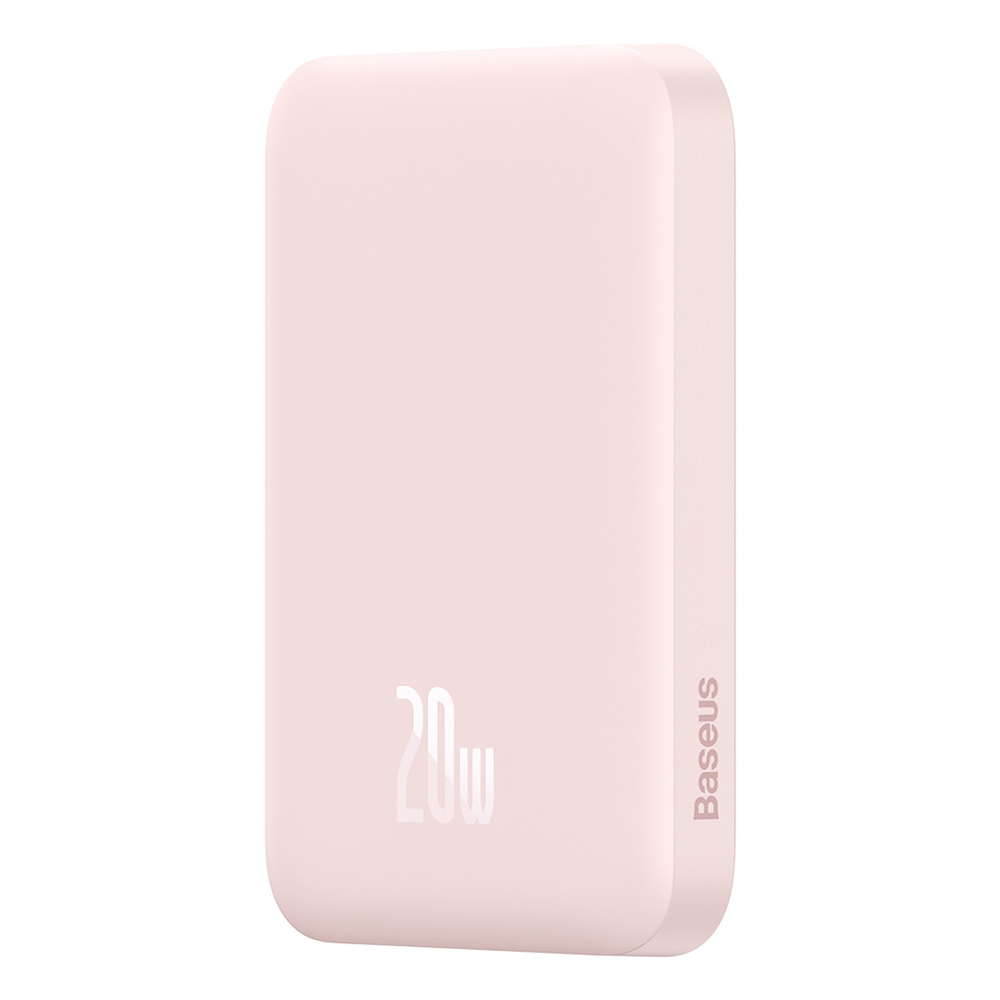 Внешний аккумулятор + Беспроводная зарядка Baseus Magnetic Wireless Charging Power Bank C+Qi 6000mAh 20W (MagSafe) - Pink