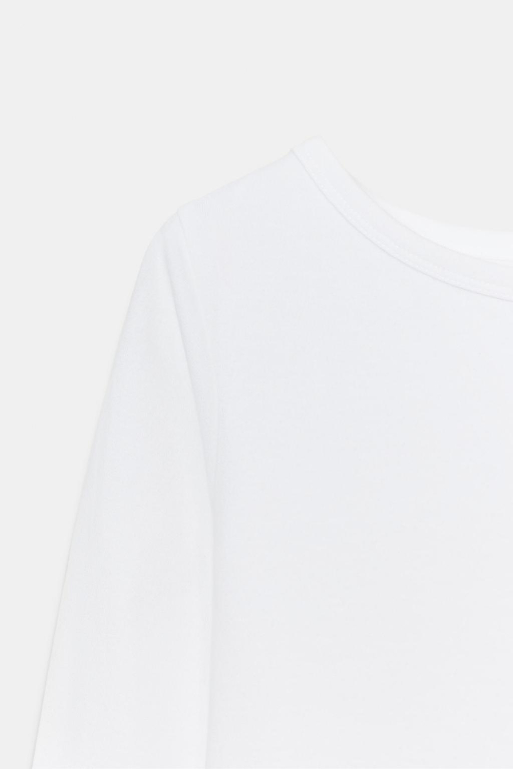 ZARA КОРОТКОЕ ПЛАТЬЕ С ВЫРЕЗОМ «ЛОДОЧКА», БЕЛЫЙ