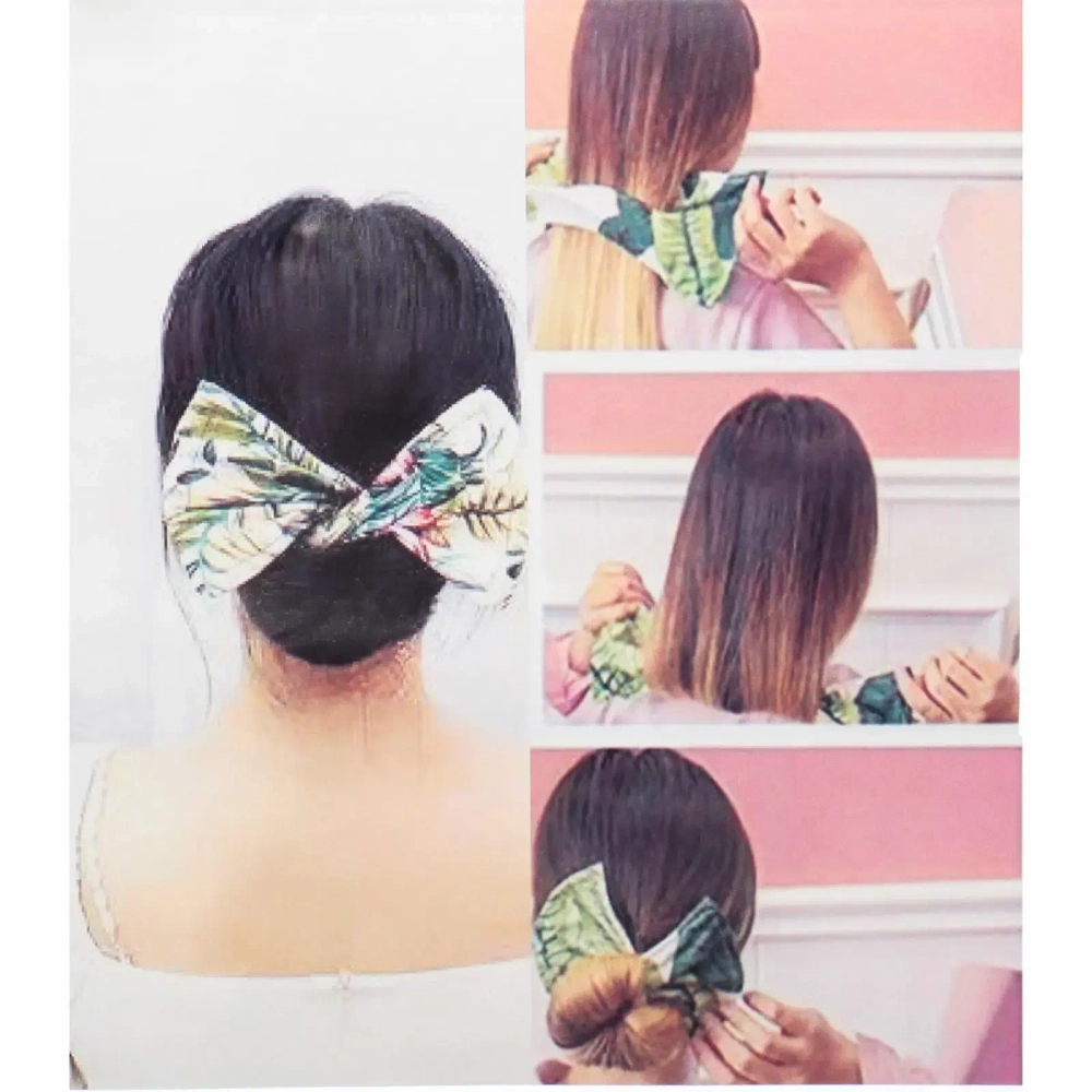 Заколка Хеагами для создания прически «Франзуская ракушка», принт цветы, микс 6 цветов, 33*11см