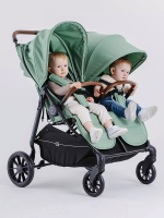 Детская прогулочная коляска для двойни Rant Twinny Wild green