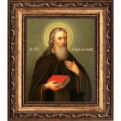 Онуфрий Печерский, Молчаливый преподобный. Икона на холсте.