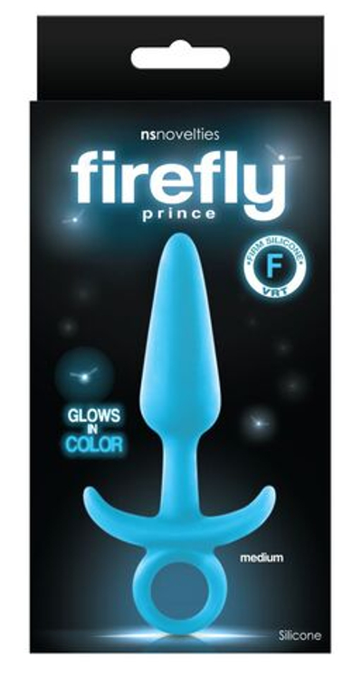 Голубая анальная пробка Firefly Prince Medium - 12,7 см. (Цвет: голубой)