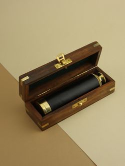 Nautical Подзорная труба в деревянном футляре