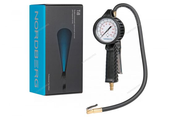 Пистолет профессиональный для подкачки колес, обрезиненный, для легковых авто NORDBERG Ti8