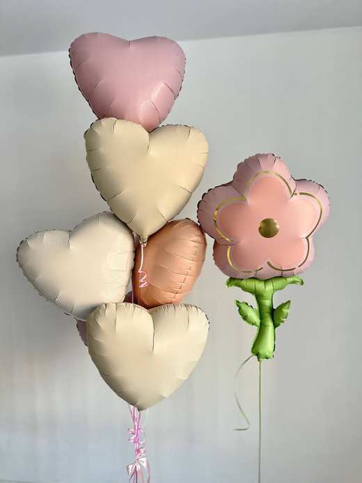 Воздушные гелиевые шарики с доставкой по Хабаровску цветок№4858