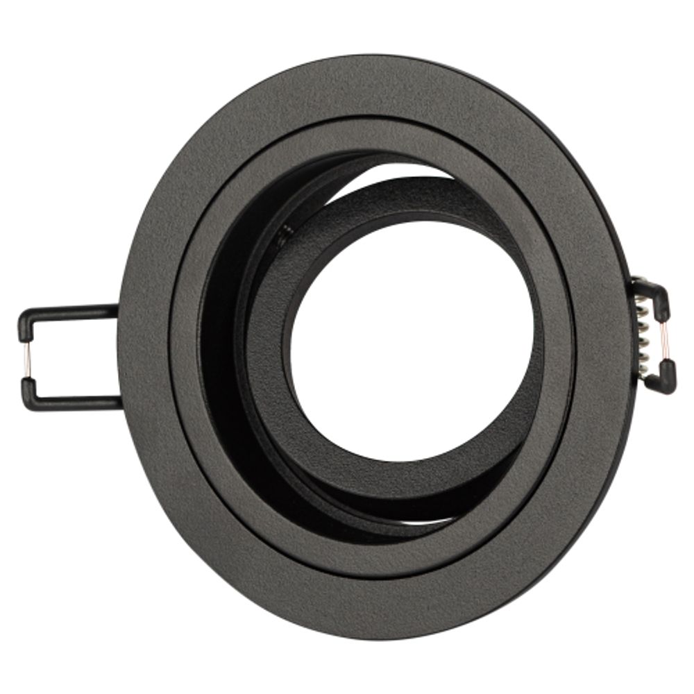 Встраиваемый светильник алюминиевый ЭРА KL84 BK MR16/GU5.3 черный | Алюминиевые встраиваемые светильники