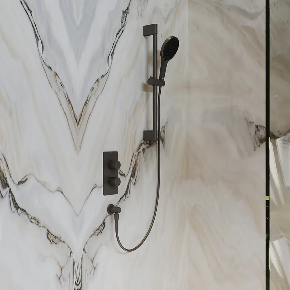 Душевой гарнитур Aqueduto CHUVA круг, оружейная сталь