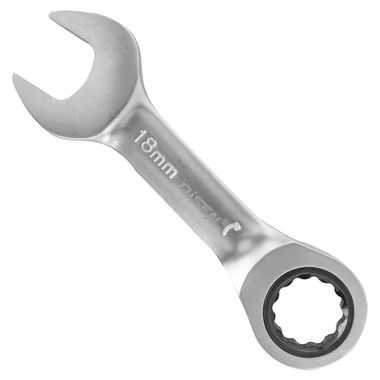 Ключ комбинированный трещоточный короткий 18мм DISEN DS-KT2016M-18