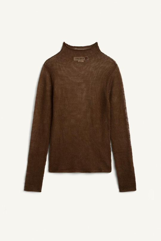 ZARA ВОДОЛАЗКА С ВОРОТНИКОМ-СТОЙКА, ТЕМНЫЙ ХАКИ