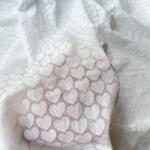 Батист белые Сердечки