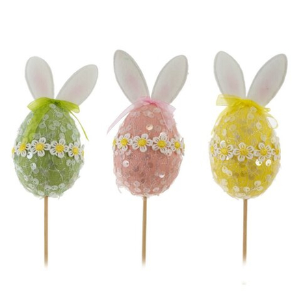 GAEM Изделие декоративное (вставка) "Яйцо" (блок 12шт) (6*6*11), L6 W6 H35 см, 3в.