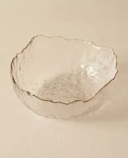 ZARA HOME СТЕКЛЯННАЯ САЛАТНИЦА, ЗОЛОТОЙ