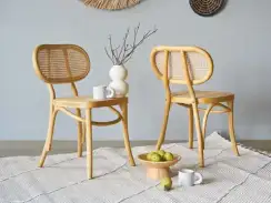 Стул Poltrona, массив вяза, ротанг
