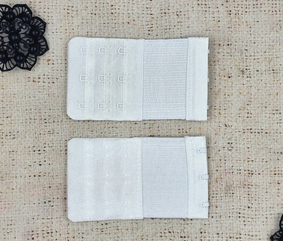 Застежка-удлинитель для бюстгальтера, р. 9,5*5,5см/14мм, белый