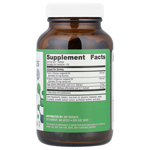 Metagenics, CandiBactin-AR®, средство для здоровья кишечника, 120 капсул