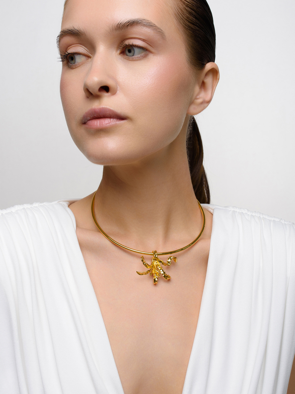 Обруч "Flat lily" Gold