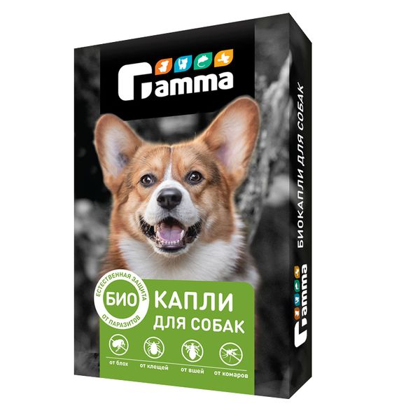 БИОКАПЛИ Gamma для собак от внешних паразитов, 2 пипетки по 1мл