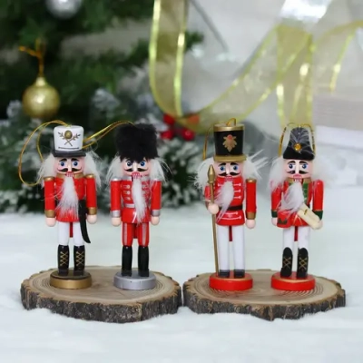 Елочная игрушка «Щелкунчик - Королевское собрание» (набор 4 шт) 4*3,5*13 см