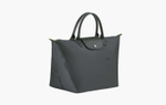 Longchamp Le Pliage Green Recycled Canvas M Handbag "Graphite"
