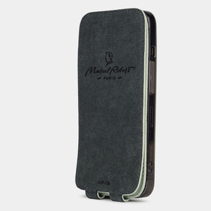 Чехол для iPhone 13 Pro из кожи теленка, фисташкового цвета