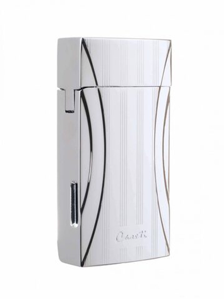 Зажигалка Caseti сигарная турбо, серебристая, с гильотиной CA285-4