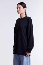 Лонгслив Гербарий Василек Черный