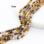 Мукаит граненый, размер около 3,1-3,3 мм, цена за нить 38 см