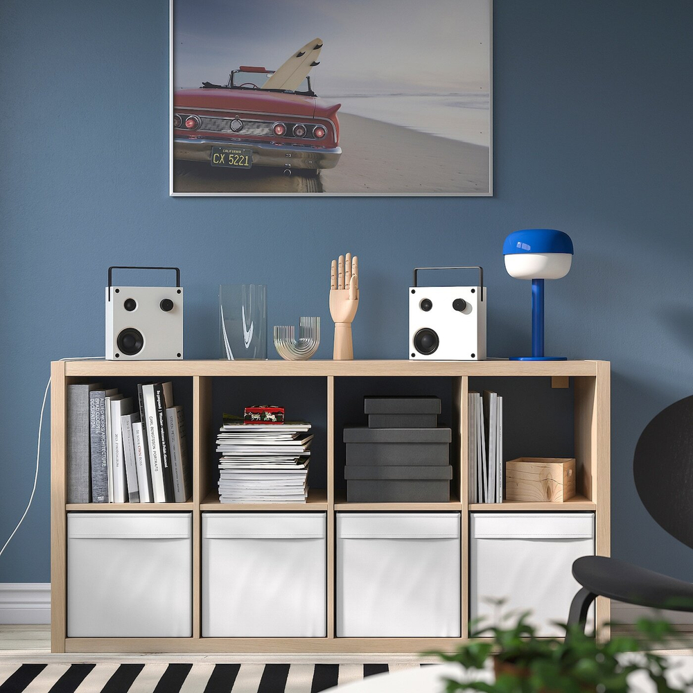 IKEA VAPPEBY  (ИКЕА ВАППЕБЙ)  -  Колонки Bluetooth, белые/2 шт gen 3, 20x20 см