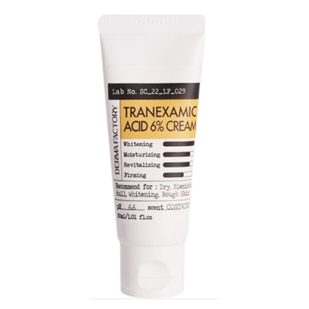 Крем выравнивающий тон с 6% транексамовой кислотой Derma Factory Tranexamic Acid 6% Cream, 30мл