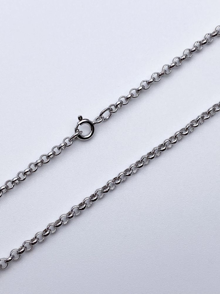 Цепь из серебра/Горох/Родий