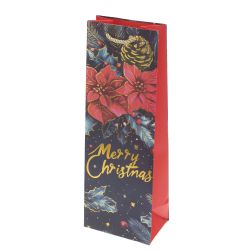 GAEM Пакет подарочный для бутылок (бумага 210г/м2, блок 12шт), L12,5 W8,5 H36 см, 4в.