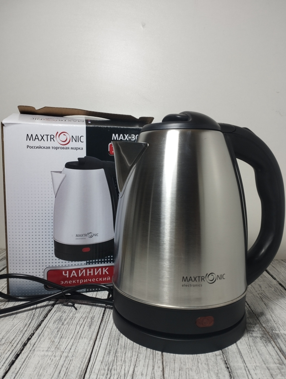 Чайник 1,8л нерж Maxtronic 1500Вт 305А  MAX