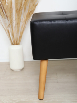 Пуф "Twist" экокожа черный/натурал