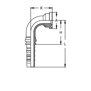 Фитинг DN 25 SFS 1 47.6 (90) CS удлинен. К=120
