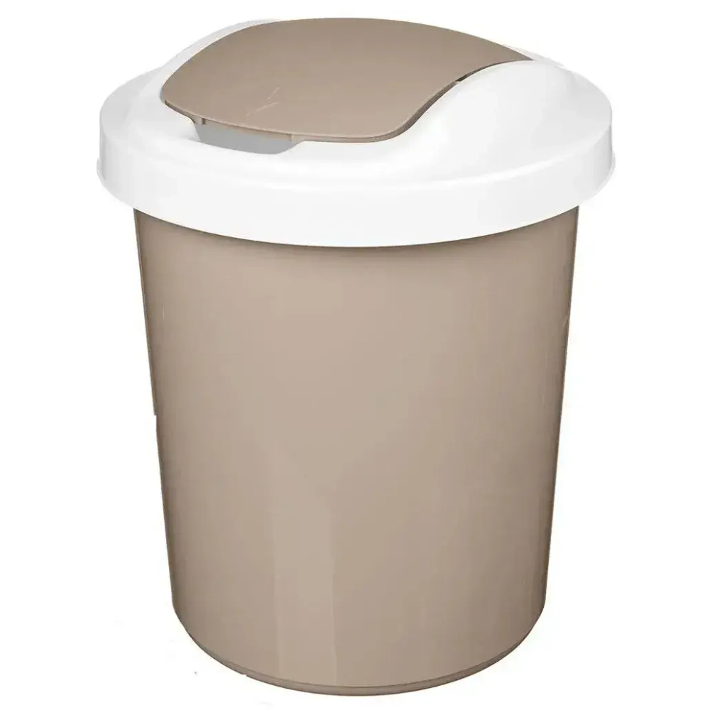 Контейнер для мусора Palm круглый 16л (бежевый)