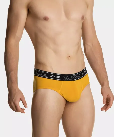 Мужские трусы слипы спорт Magic Pocket Atlantic MP-1569, желтые