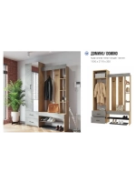 Прихожая с зеркалом комплект мебели 150х35х211,6 см