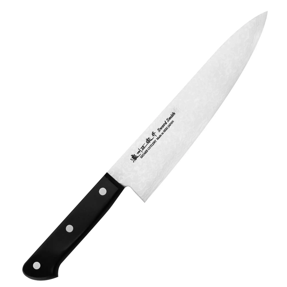 Satake - Уникальный поварской нож Damascus 20см. / артикул   806-978  / GTIN 4956617806978