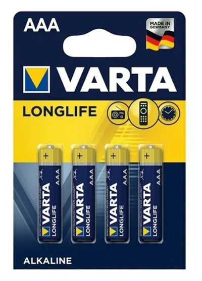 Varta LONGLIFE LR03 AAA BL4 Alkaline 1.5V синяя