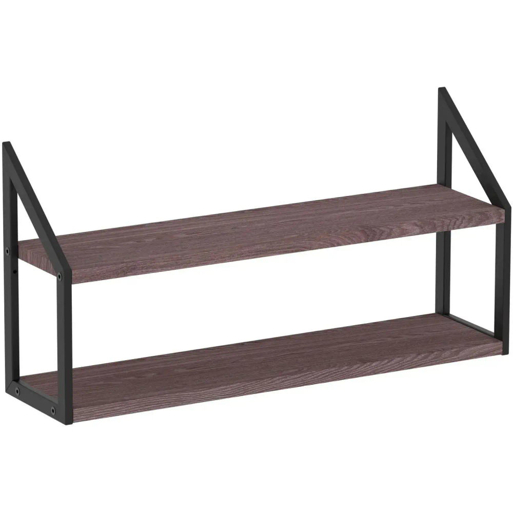 Полка TI_настен/настоль Комус Онега-8 150х600 мет чер/ЛДСП ясень анкор тем