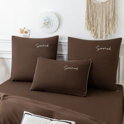 Комплект постельного белья Однотонный Сатин «Кофе с молоком»